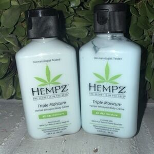 Hempz Travel Size Triple Moisture Body Lotion 2.25 Oz LOT OF 2 New